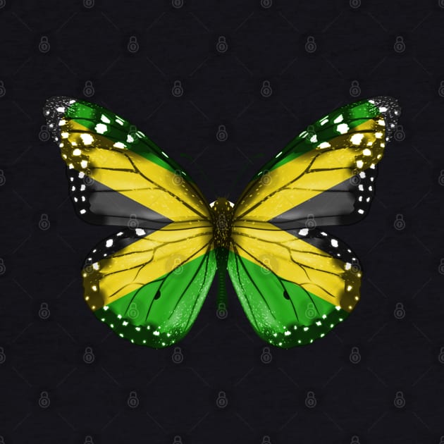 Jamaican Flag  Butterfly - Gift for Jamaican From Jamaica by Country Flags